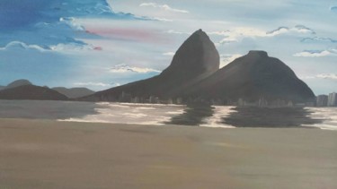 Картина под названием "Pão de Açúcar em nu…" - Solange Máxima, Подлинное произведение искусства, Масло