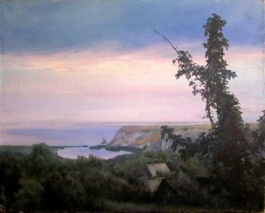 Картина под названием "Early morning" - Andrey Soldatenko, Подлинное произведение искусства, Масло