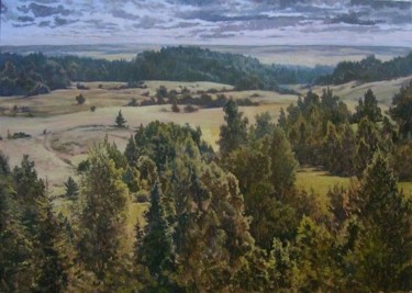 Painting titled "Landscape" by Andrey Soldatenko, Original Artwork, Other