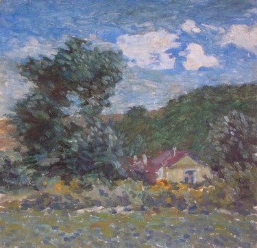 Painting titled "Windy day" by Andrey Soldatenko, Original Artwork, Oil