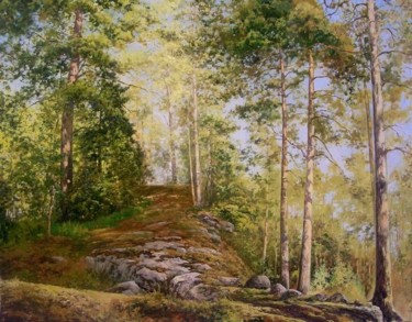 Painting titled "Karelia" by Andrey Soldatenko, Original Artwork, Oil