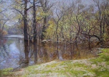 Painting titled "Spring. Awakening" by Andrey Soldatenko, Original Artwork, Oil