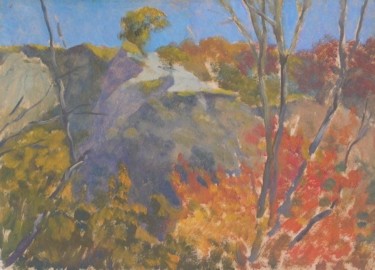 Картина под названием "Autumn" - Andrey Soldatenko, Подлинное произведение искусства, Масло
