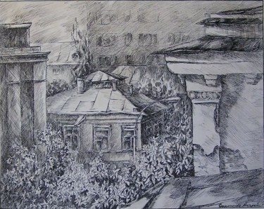 Drawing titled "In the Saratov cent…" by Andrey Soldatenko, Original Artwork, Other