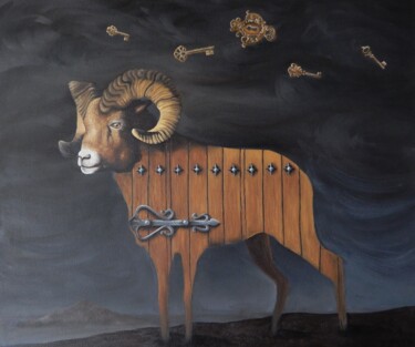 Pintura titulada "Puerta Muflón" por Soledad Lagruta, Obra de arte original, Oleo