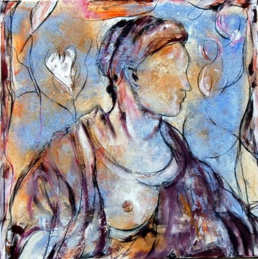Pintura titulada "dama de perfil" por Soledad Fernandez, Obra de arte original