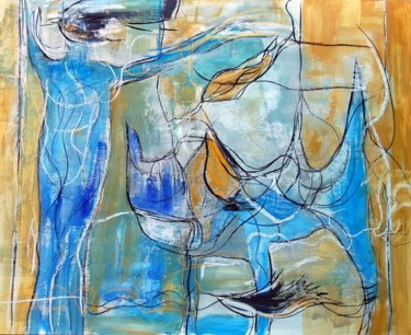 Painting titled "SALTO" by Soledad Fernandez, Original Artwork