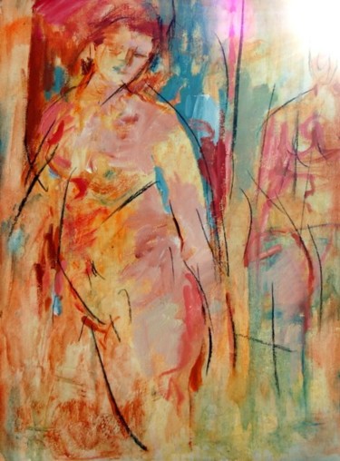 Pintura titulada "desnudo xIII" por Soledad Fernandez, Obra de arte original, Oleo