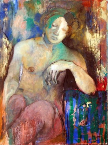 Pintura titulada "desnudo xIV" por Soledad Fernandez, Obra de arte original, Oleo