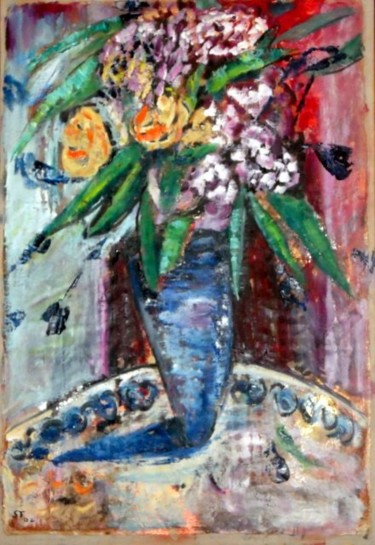 Pintura titulada "flores de mexico II" por Soledad Fernandez, Obra de arte original