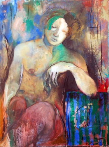 Pintura titulada "desnudo XIV" por Soledad Fernandez, Obra de arte original