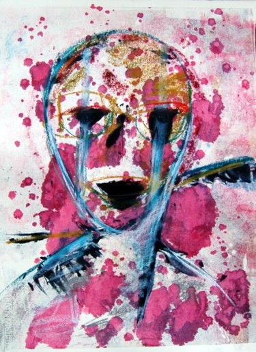 Pintura titulada "cara IX" por Soledad Fernandez, Obra de arte original