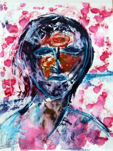 Pintura titulada "cara X" por Soledad Fernandez, Obra de arte original