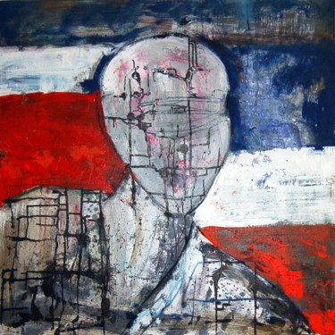 Pintura titulada "cara IX" por Soledad Fernandez, Obra de arte original