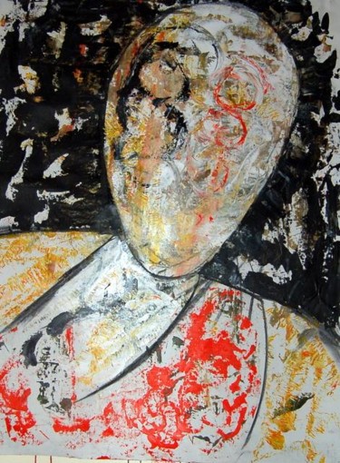 Pintura titulada "cara X" por Soledad Fernandez, Obra de arte original