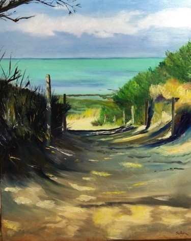 Painting titled "La cote sauvage" by Solene Briere, Original Artwork