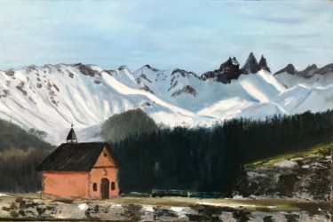 Painting titled "Chapelle de montrond" by Solene Briere, Original Artwork, Oil