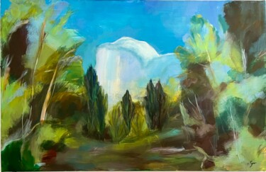 Картина под названием "Nature Sereine" - Solène Maro, Подлинное произведение искусства, Акрил Установлен на Деревянная рама…
