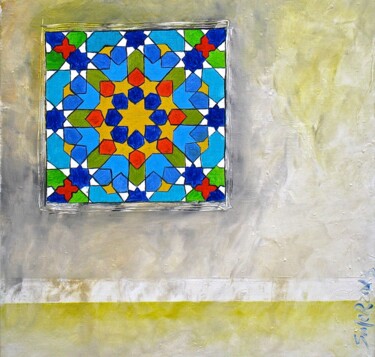 Painting titled "Mosaïque2" by Jean Paul Hippolyte Soler, Original Artwork, Acrylic