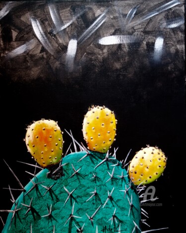 Peinture intitulée "Cactus4" par Jean Paul Hippolyte Soler, Œuvre d'art originale, Acrylique