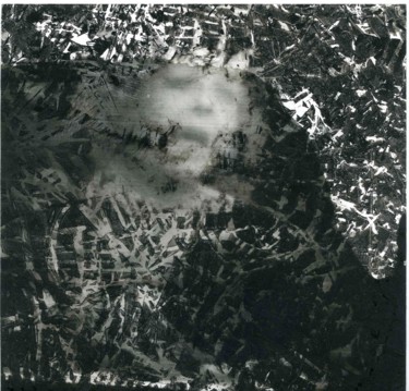 Εκτυπώσεις & Χαρακτικά με τίτλο "Carré noir" από Sophie Le Tellier, Αυθεντικά έργα τέχνης, Χαρακτικά σε λινόλαιο