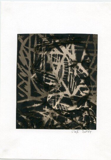 Gravures & estampes intitulée "Andre Breton mais n…" par Sophie Le Tellier, Œuvre d'art originale, Linogravures
