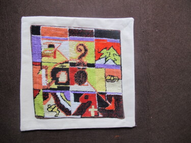 纺织艺术 标题为“Et alors ?” 由Sophie Le Tellier, 原创艺术品, 挂毯