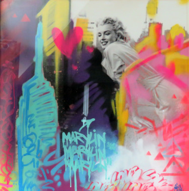Schilderij getiteld "Marylin Monroe graf…" door Solice, Origineel Kunstwerk, Graffiti