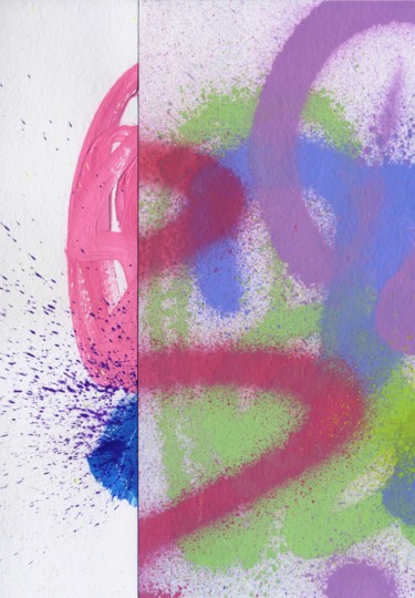 Malarstwo zatytułowany „Rising Vibe # 1” autorstwa Solomiia Karpinska, Oryginalna praca, Farba w spray'u