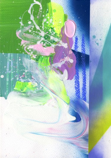 Картина под названием "Rising Vibe # 7" - Solomiia Karpinska, Подлинное произведение искусства, Акрил