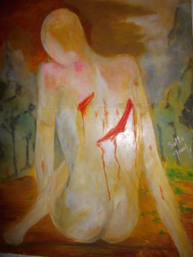 Painting titled "injustice" by Sollo Claude, Original Artwork