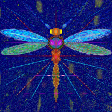 Digitale Kunst getiteld "Dragonfly system" door Solomon Tair Sharif, Origineel Kunstwerk, 2D Digital Work