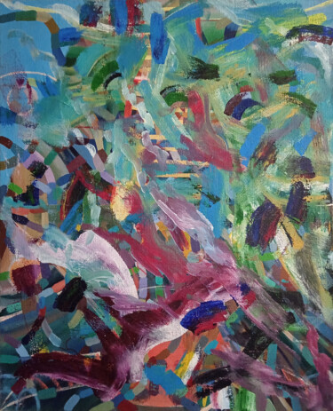 Painting titled "Abstract 0ne air" by Solomon Tair Sharif, Original Artwork, Acrylic