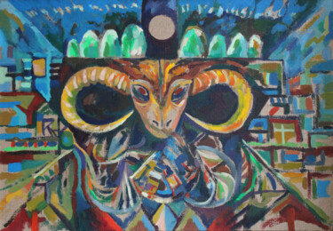 Peinture intitulée "Aries" par Solomon Tair Sharif, Œuvre d'art originale, Acrylique