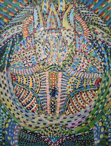 Картина под названием "Cycloid" - Solomon Tair Sharif, Подлинное произведение искусства, Масло