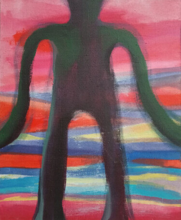 Painting titled "The Colossus" by Solomon Tair Sharif, Original Artwork, Acrylic