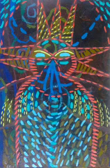 Pintura intitulada "KingBirdGod" por Solomon Tair Sharif, Obras de arte originais, Acrílico