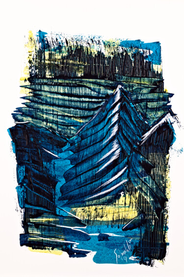 Malerei mit dem Titel "montagne 6" von Solrenkli, Original-Kunstwerk, Acryl
