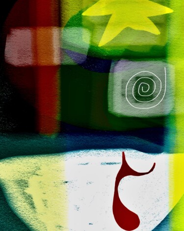 Grafika cyfrowa / sztuka generowana cyfrowo zatytułowany „POP NIGHT FISH RED” autorstwa Solune, Oryginalna praca, Malarstwo…