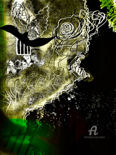 Digital Arts titled "TRACE DU SENTI-MENT…" by Solune, Original Artwork, Digital Painting