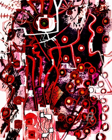 Digital Arts titled "SHEEP’S BUBBLE" by Solune, Original Artwork, Digital Painting