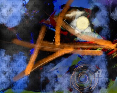 Digital Arts titled "LES CHEMINS DU SACR…" by Solune, Original Artwork, Digital Painting