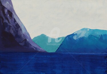 Картина под названием "Горы" - Anna Soluyanova, Подлинное произведение искусства, Масло