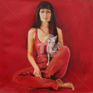 Картина под названием "Ди" - Anna Soluyanova, Подлинное произведение искусства, Масло