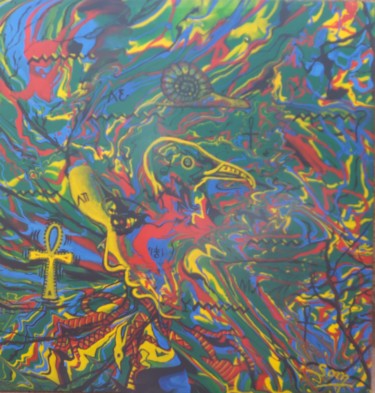 Peinture intitulée "tourbillons-dans-la…" par Som, Œuvre d'art originale, Acrylique