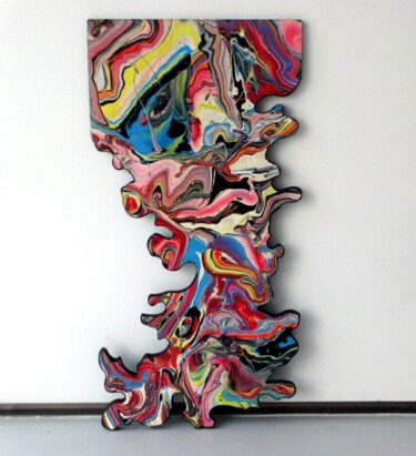 Malarstwo zatytułowany „falling geometry” autorstwa Soma, Oryginalna praca, Akryl