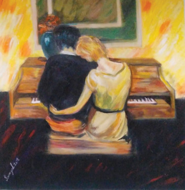 L'amitié Peinture intitulée "L'amitié" par Somayeh Hatamzadeh, Œuvre d'art originale, Huile
