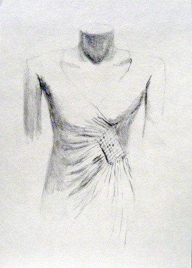Painting titled "Dress Sketch" by Melissa Nott, Original Artwork