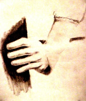 Painting titled "Hand_Sketch1.jpg" by Melissa Nott, Original Artwork