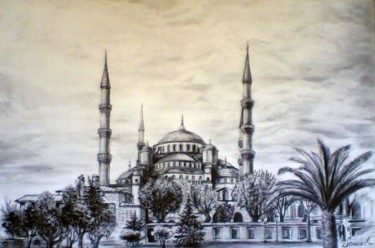 Drawing titled "Стамбул. Голубая ме…" by Ekaterina Somova, Original Artwork, Other